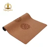 Non Slip, Sustainable, Soft, Durable, cork and rubber yoga mat with Custom pattern