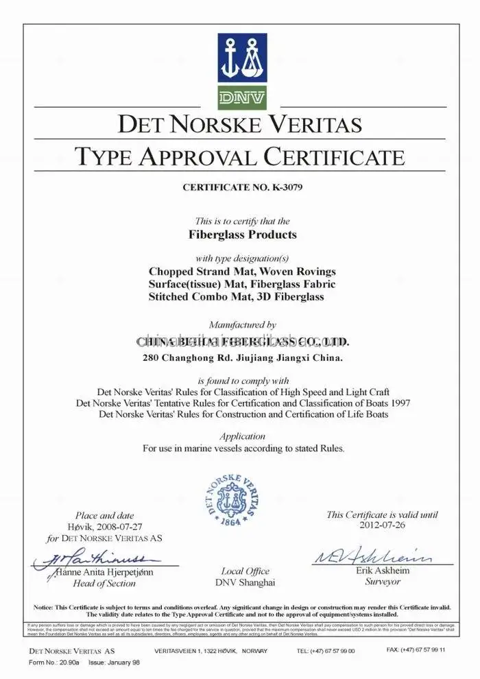 DNV certificate 2