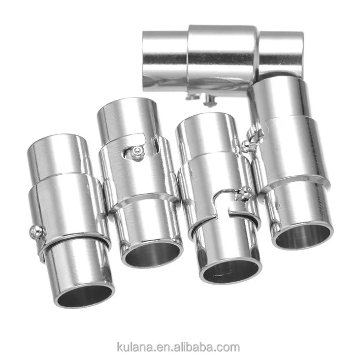 

8mm Hole Silver cylindrical Magnetic Clasps Connectors For Jewelry Making