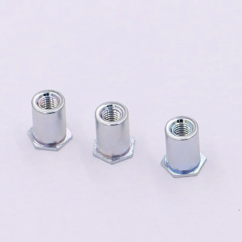 
Free sample standard size carbon steel fasteners hexagonal head Blind thread 3.5M3 self clinching standoff for metal sheets 