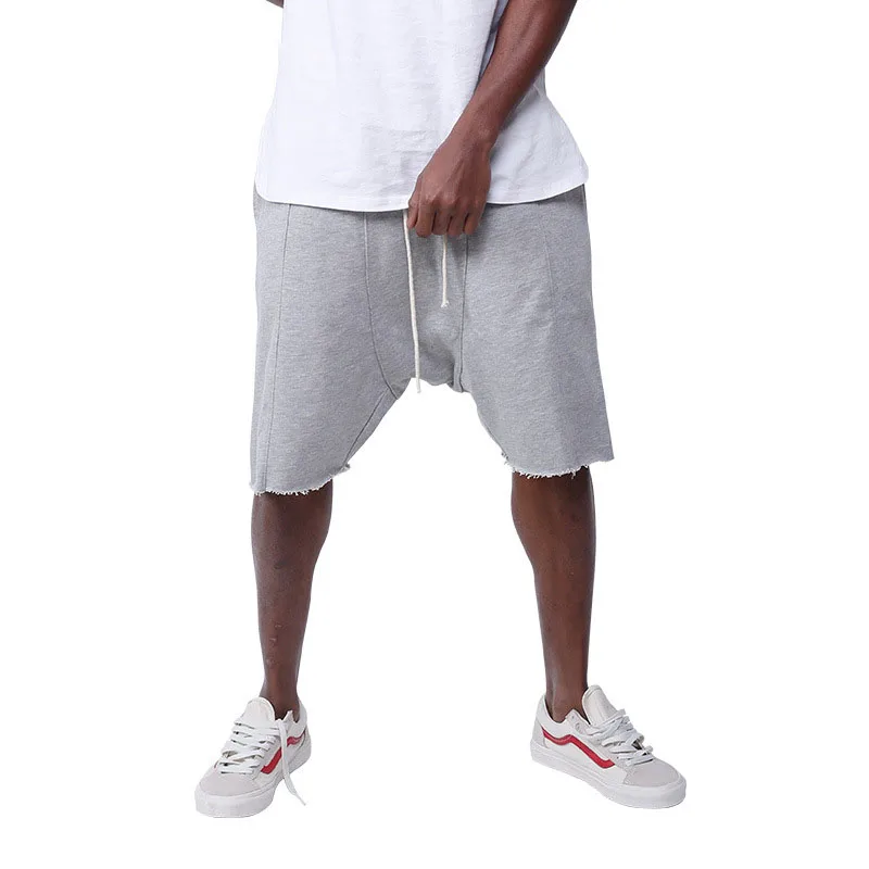

Fashion plain color custom made logo high street style men cargo shorts pants, 2 colors choice