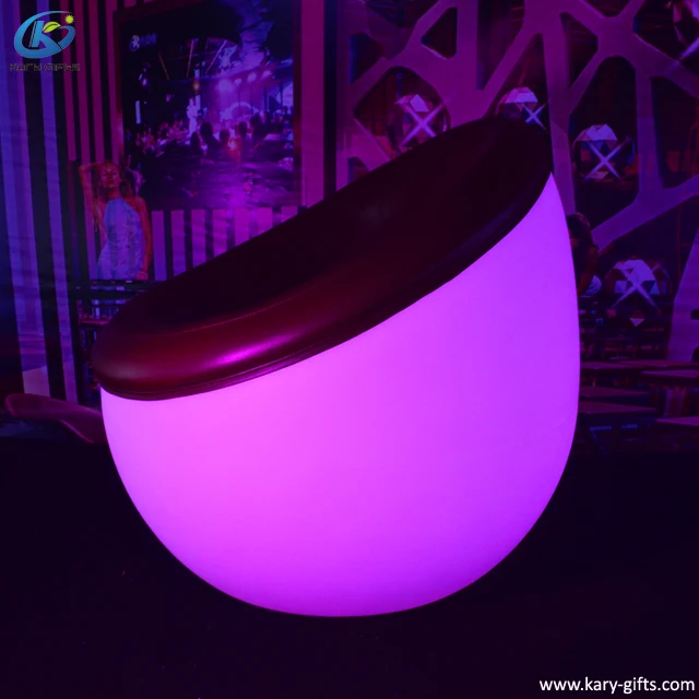 Leather Cushion Coffee Bar Outdoor LED sofa