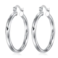 

Big Hoop 925 Sterling Silver Earrings For Women Girl