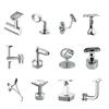 Golden stainless steel balustrade handrail bracket, stair handrail support