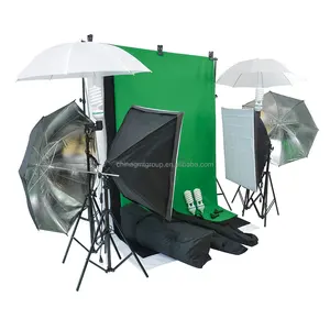25 Piece Photography Studio Equipment Umbrella Brackets Background Cloth