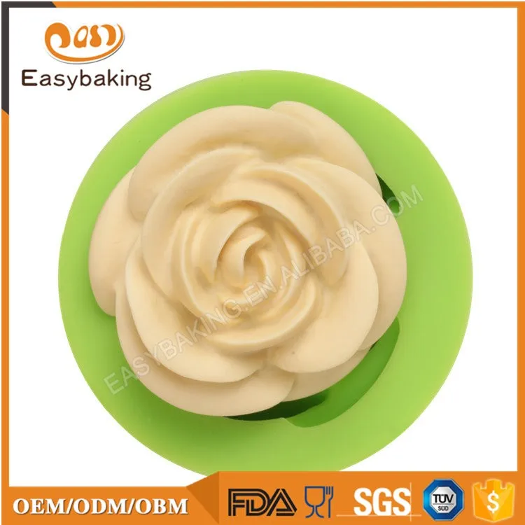 ES-4011 Fascinating rose shape cake silicone cake decoration molds for cupcake / fondnat cake