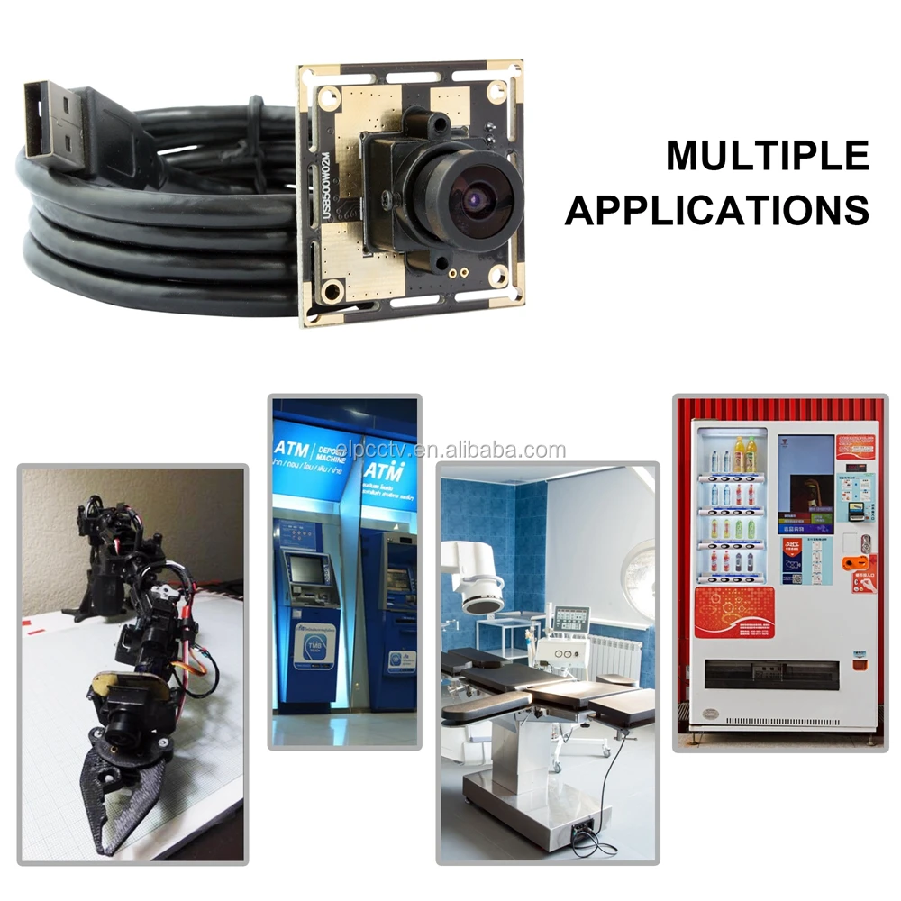 ELP OEM 170Degree Wide Angle USB 2 Webcam CMOS OV5640 5MP Fisheye Camera Module for Android ,Linux,Windows