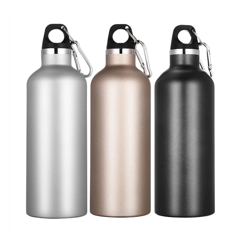 

17OZ double wall stainless steel vacuum copper insulated sport water bottle with hoop carrier, Customized color