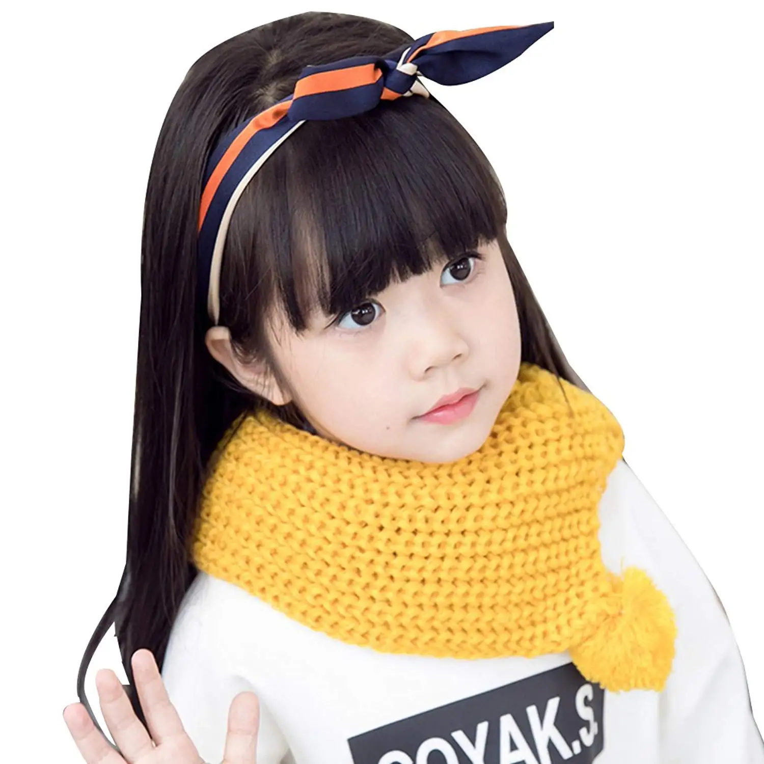 Kids Winter Warm Knit Scarves Fashion Solid Color Cable Scarf Boys Girls