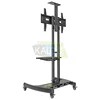 TV Cart Stand Plasma LCD LED Flat Screen Panel w/ Wheels Mobile Fits 32 to 65 inch up to 100lbs VESA 600*400