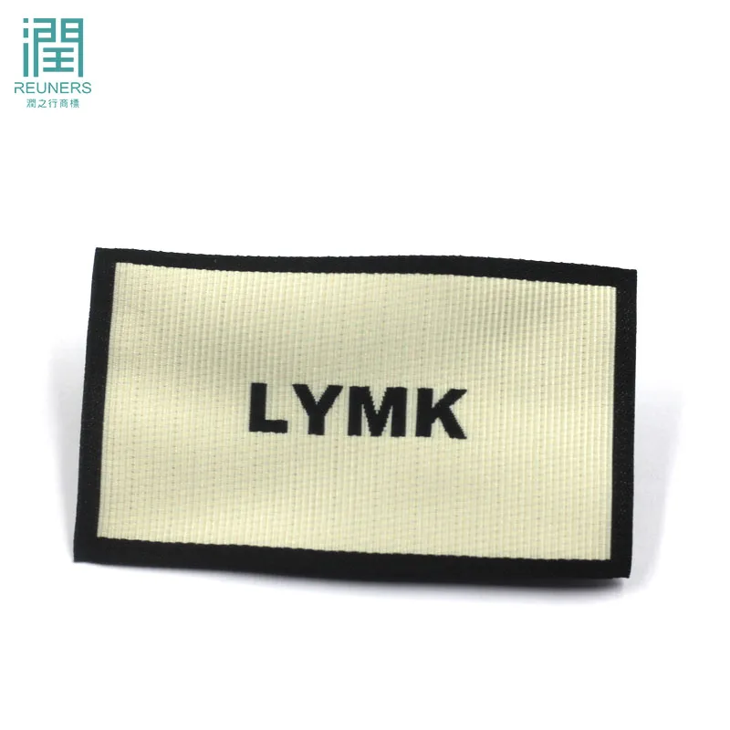 

Factory custom woven damask clothes labels beanie with woven label, Pantone color