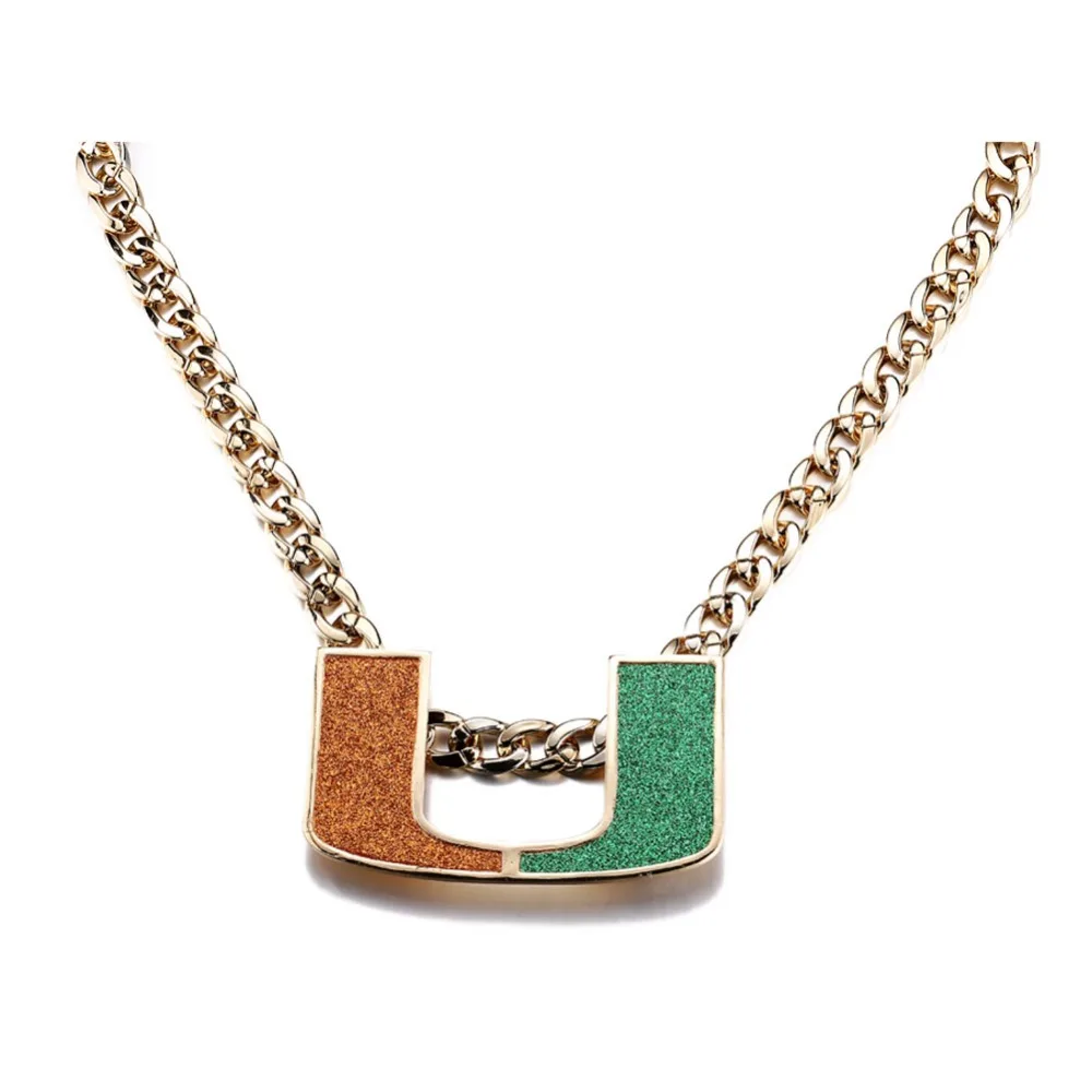 

Miami Hurricanes Turnover Chain 18K Gold Plated Necklace