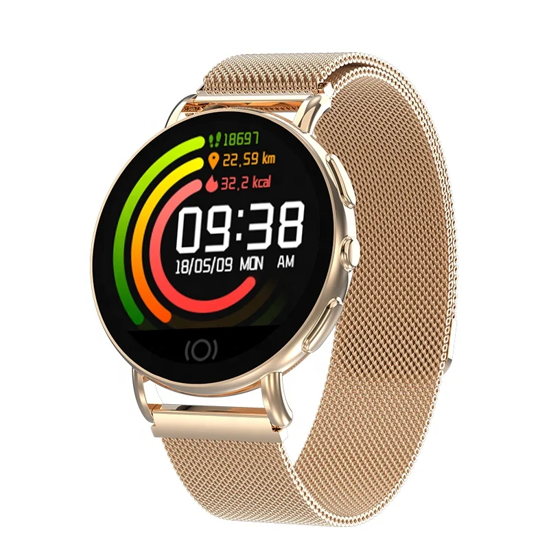 

2019 Wholesale GPS Smart Watch with Stainless Steel and Leather Strap Blood Pressure Monito T8 smartwatch