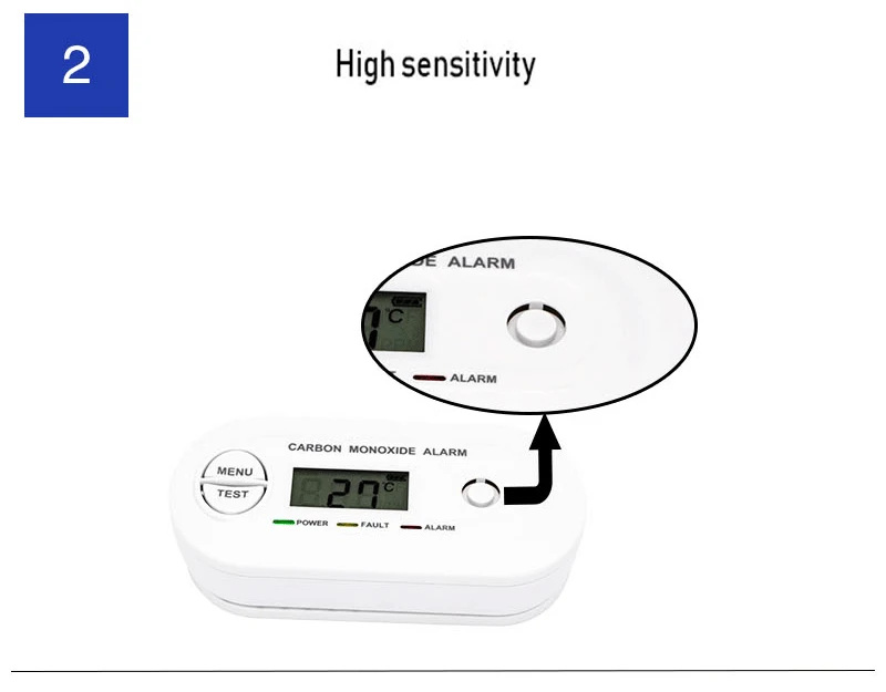 Home Security Carbon Monoxide Alarm Household Carbon Detector Intertek Ce Approval Co Detector