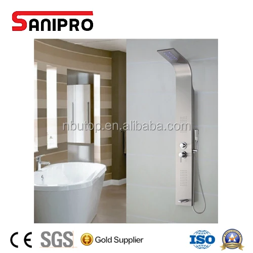
Contemporary stainless steel massage shower panel for bathroom  (60685424046)