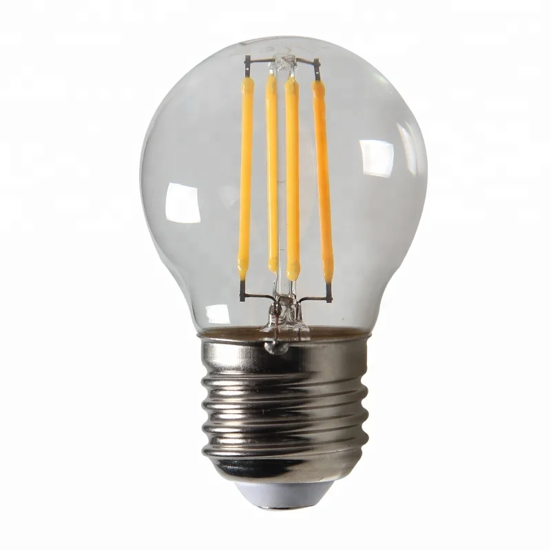 Antique Smoked Grey Tinted Glass LED Lamp Globe Edison Bulb G45 E27 Spiral LED Filament Bulb