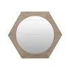 Reproduction french antique style modern classic home furniture solid oak minimalist furniture round mirror with wooden borders