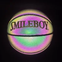 

Smileboy brand top fashion glow in the dark promotional ball customized size 7 deflated basketball ball