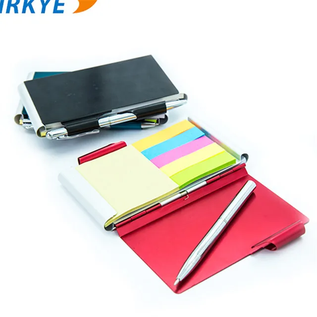 Metal Pocket Notebookconvenient Aluminum Note Case With Mini Pen And