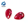 Pear Shape Facet Ruby 7# Corundum Loose Gemstone Synthetic Corundum Ruby