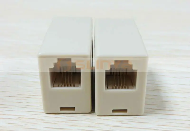 2-Pack RJ11 RJ12 RJ25 Phone Line Cable Coupler to Female Connector 6P6C Adapters 