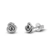 Ladies Korean style S925 Sterling Silver Romantic Rose Flower Plant Stud Earrings