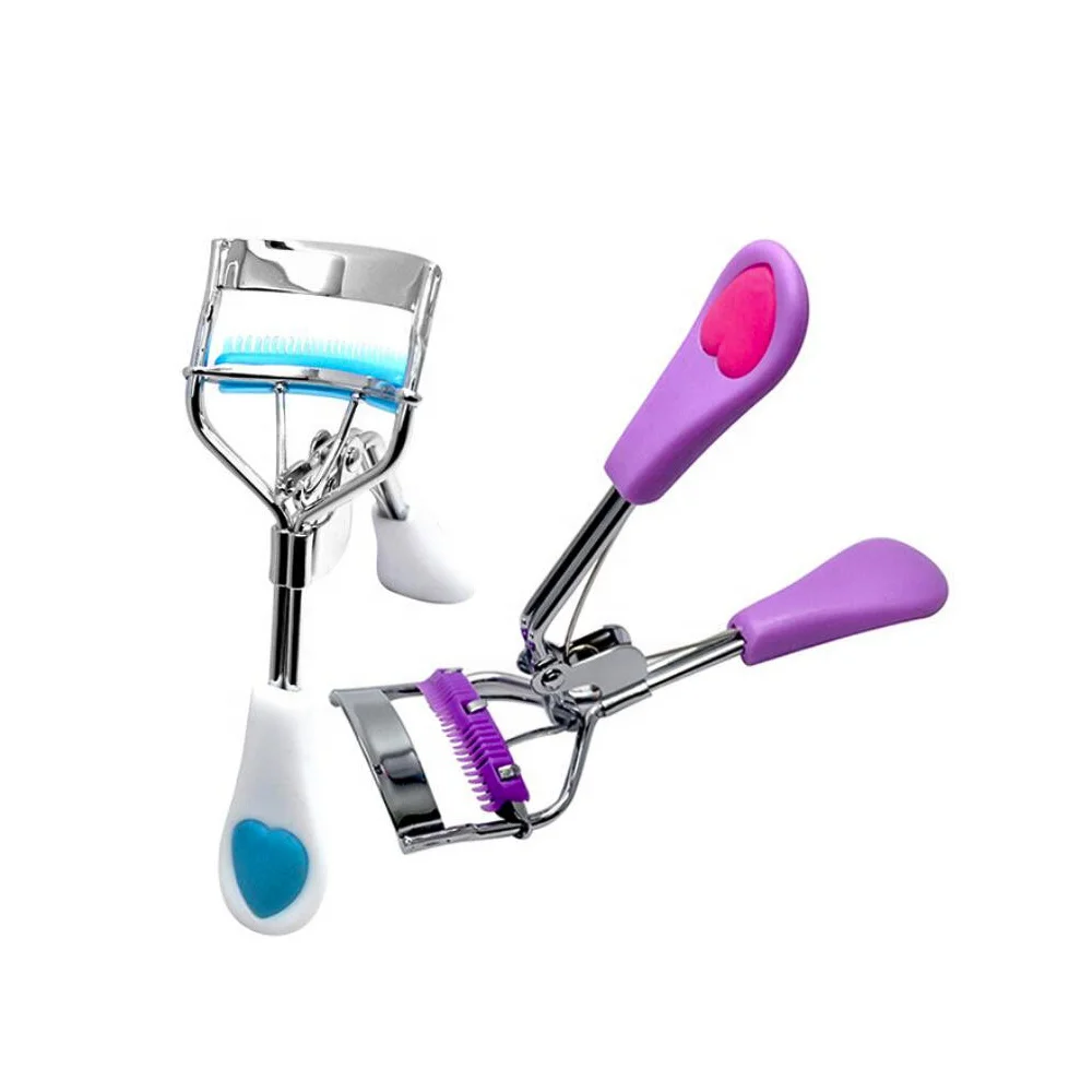 

Beauty New Professional Tool Women Eyelash Curler with Built-In Comb, Black, red, blue, green, customized