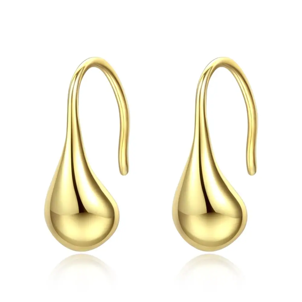 CZCITY Hot 925 Silver Metal Hook Earrings Women Christmas Gift 18k Gold Sterling Silver Drop Earring