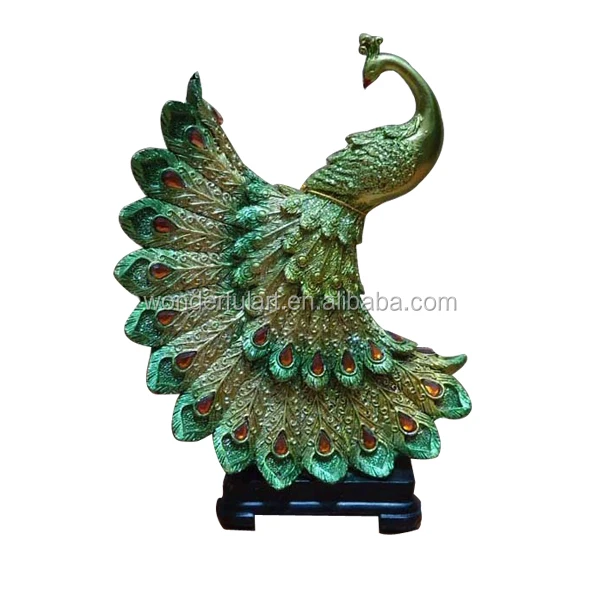 Cheap price Antique decorative Handicraft dancing peacock statue