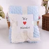 Micromink fleece sherpa solid throw blanket in 2 layers