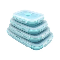 

Set Of 4 China Supplier Wholesale Bpa Free Silicone Safe Camping Storage Foldable