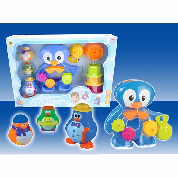 penguin bath toys