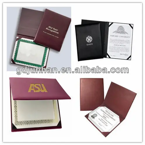 certificate holder customized genuine leather