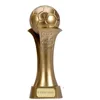 gold silver and bronze soccer metal trophy