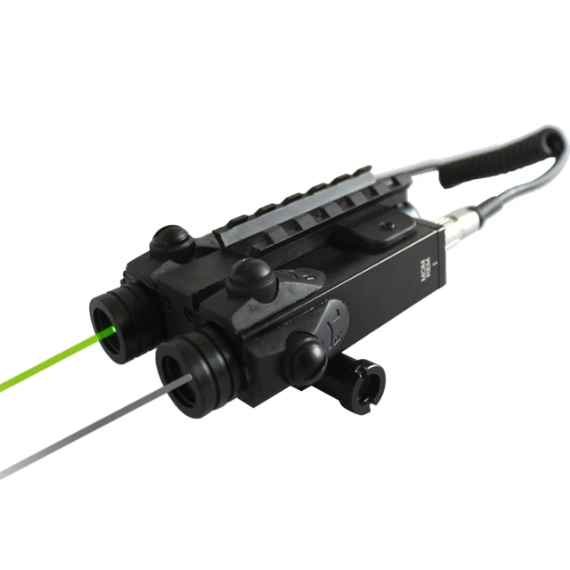 

Hunting tactical rifle mounted dual beam green laser for hunting with IR laser gun sight