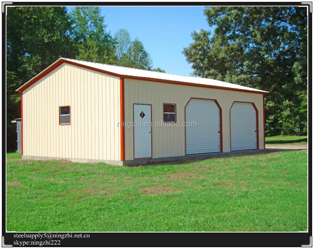 Easy Installed Steel Structure Building 3 Car Prefab Garage Buy