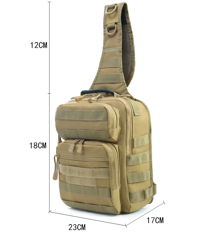 Tactical Single Shoulder Messenger Bag, Chest Bag, Casual Office Small shoulder cross body backpack for men women