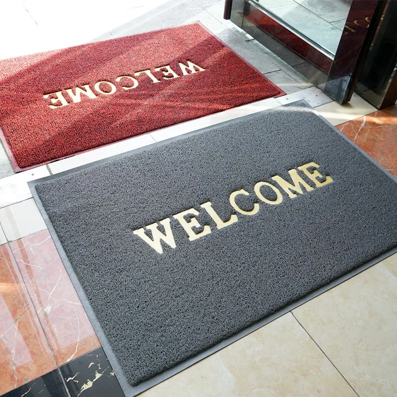 China Factory Price Pvc Front Welcome Raffia Door Mat Buy China