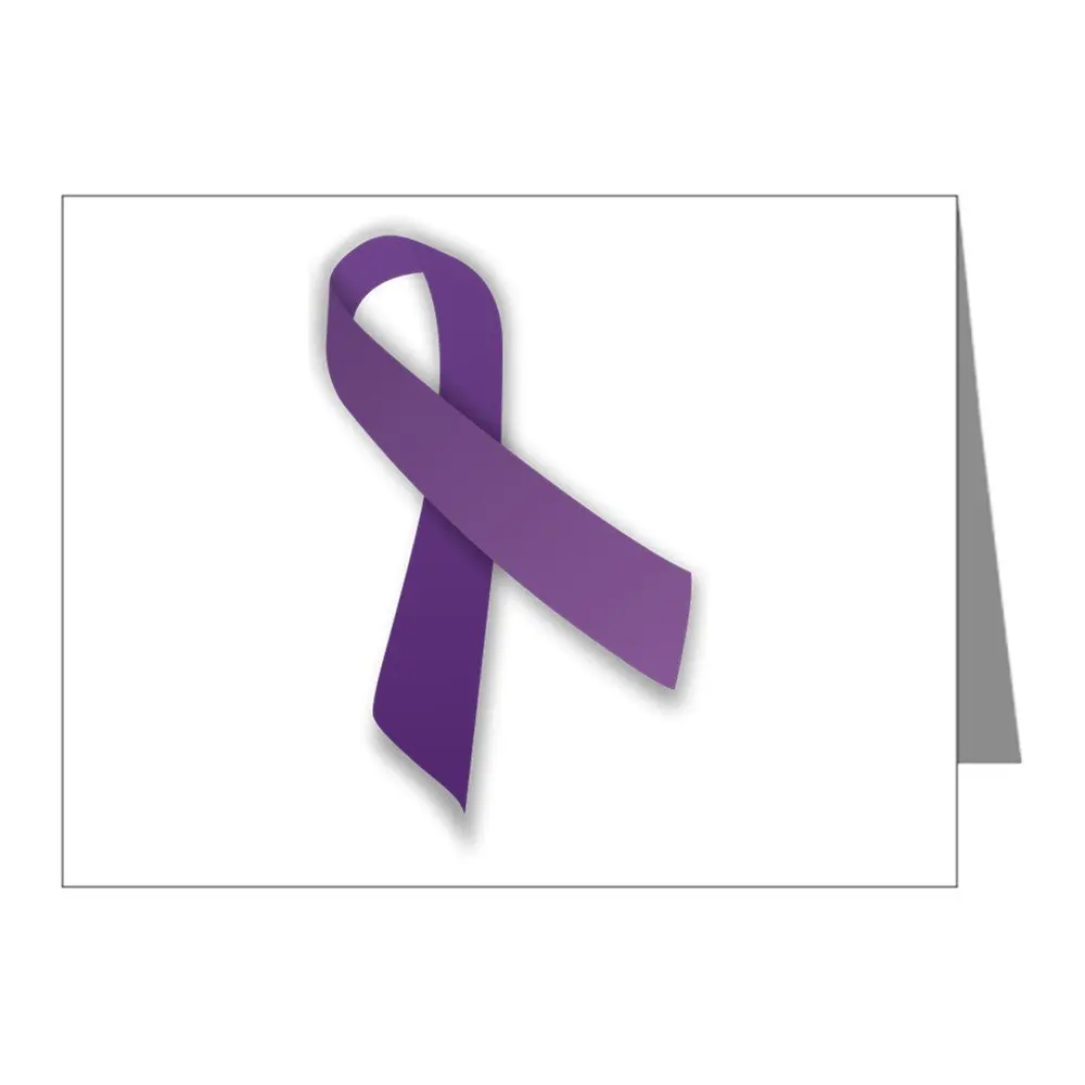 19.99. CafePress - 370px-Purple_ribbon Note Cards - Blank Note Cards (Pack ...