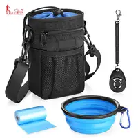 

High Quality Waterproof Dog Treat Training Pouch Bag with Adjustable Belt, Dog Training Clicker, Water Bowl