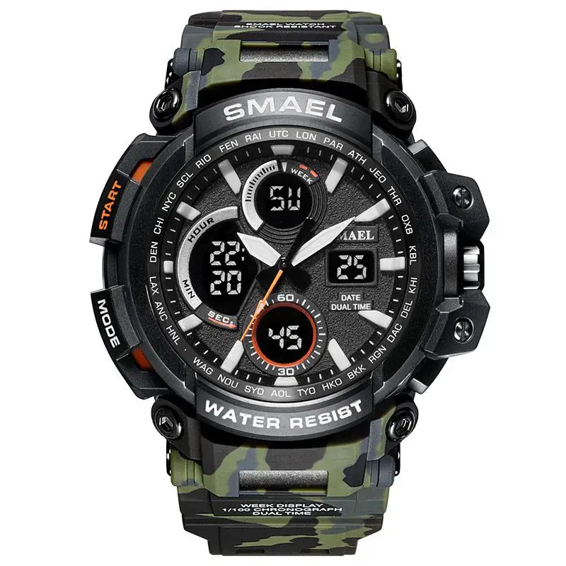 

SMAEL Brand Army Sport Watches Men Watch Waterproof LED Digital Male Clock Relogio Masculino erkek kol saati 1708
