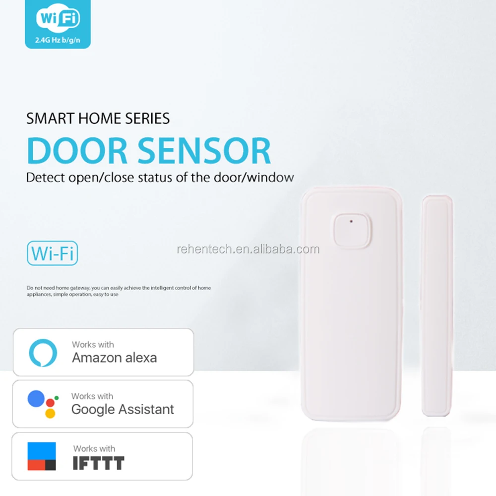 Tuya home security smart magnetic switch door sensor WiFi sensor alarm