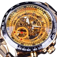 

Winner New Number Sport Design Bezel Golden Watch Mens Watches Top Brand Luxury Montre Homme Clock Men Automatic Skeleton Watch
