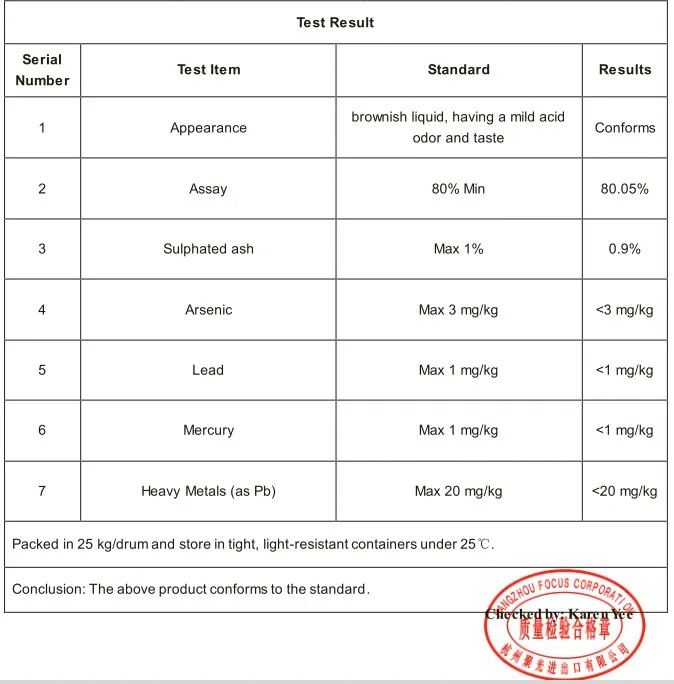 Manufactory Direct Supply Liquid Lactic Acid 88 Food Grade Buy Liquid Lactic Acid 88 Food