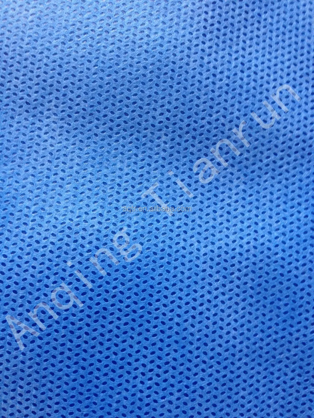 
White and Blue SMS Nonwoven Fabric for Surgical Drapes and Wraps 