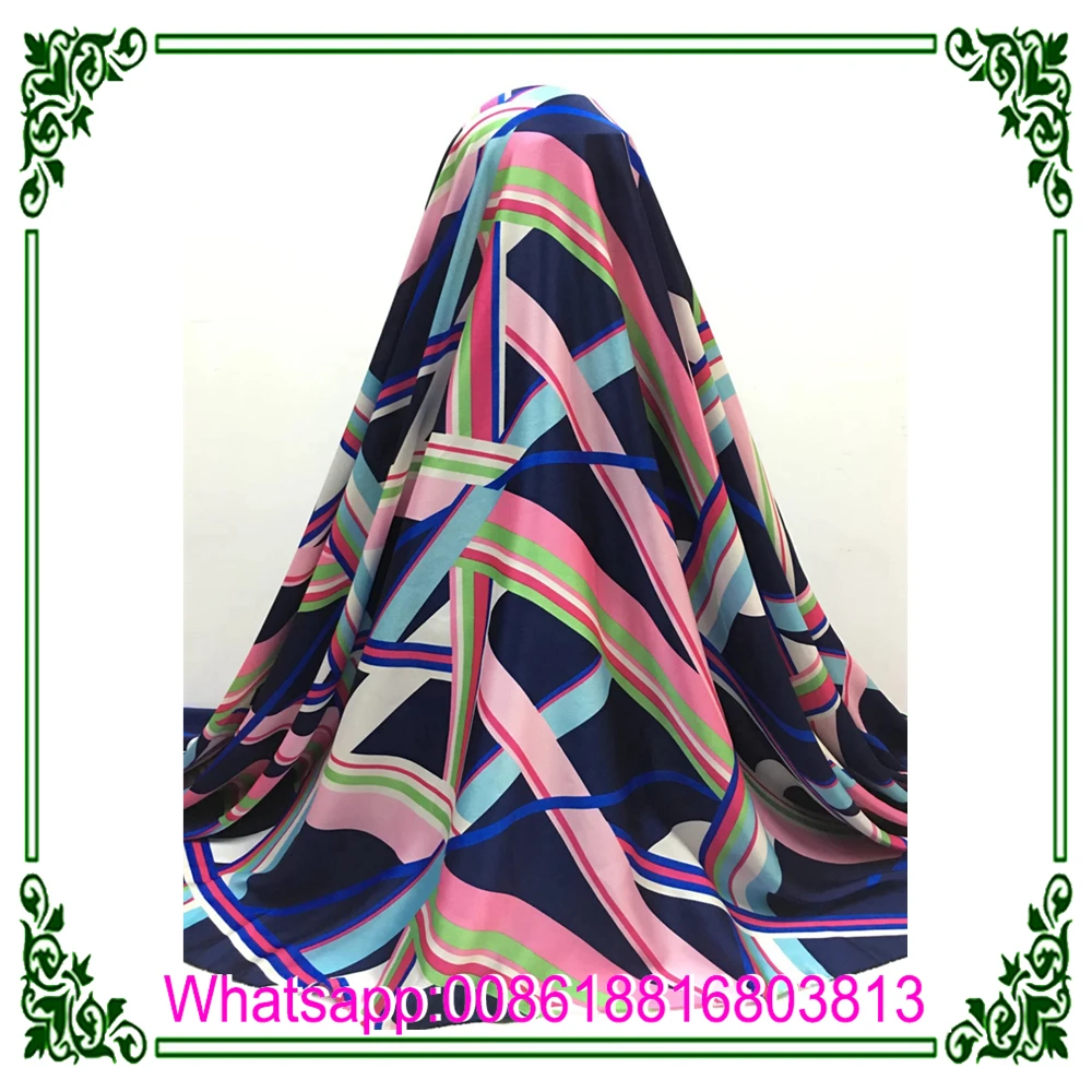 2017 Top Quality Silk Fabrics Manufacturer Digital Printed Screen