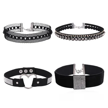 black choker long