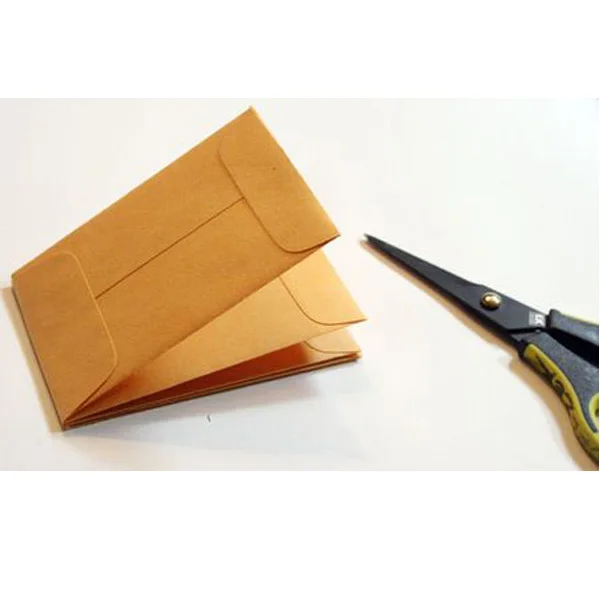 Custom Printed Recycled White Kraft Paper Mailing Box Coin Envelopes