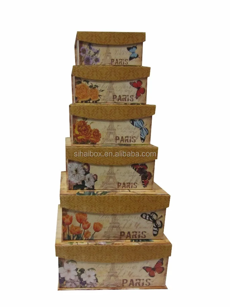 Decorative Flip Top Cardboard Gift Boxes With Lid Storage Box