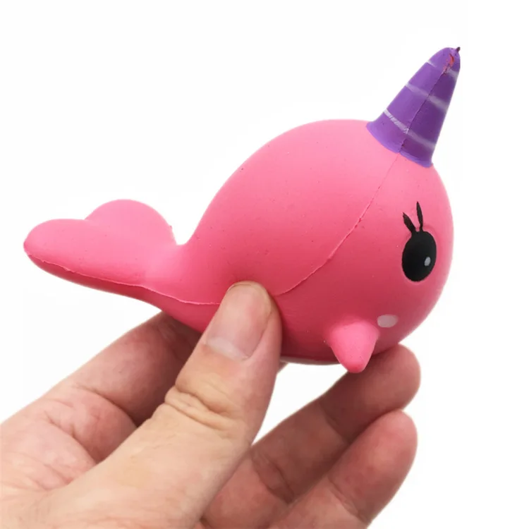 Wholesale China Factory Supplier High Quality Soft Slow Rising Medium Animal Whale Keychain Kids Kawaii Squishy Toys
